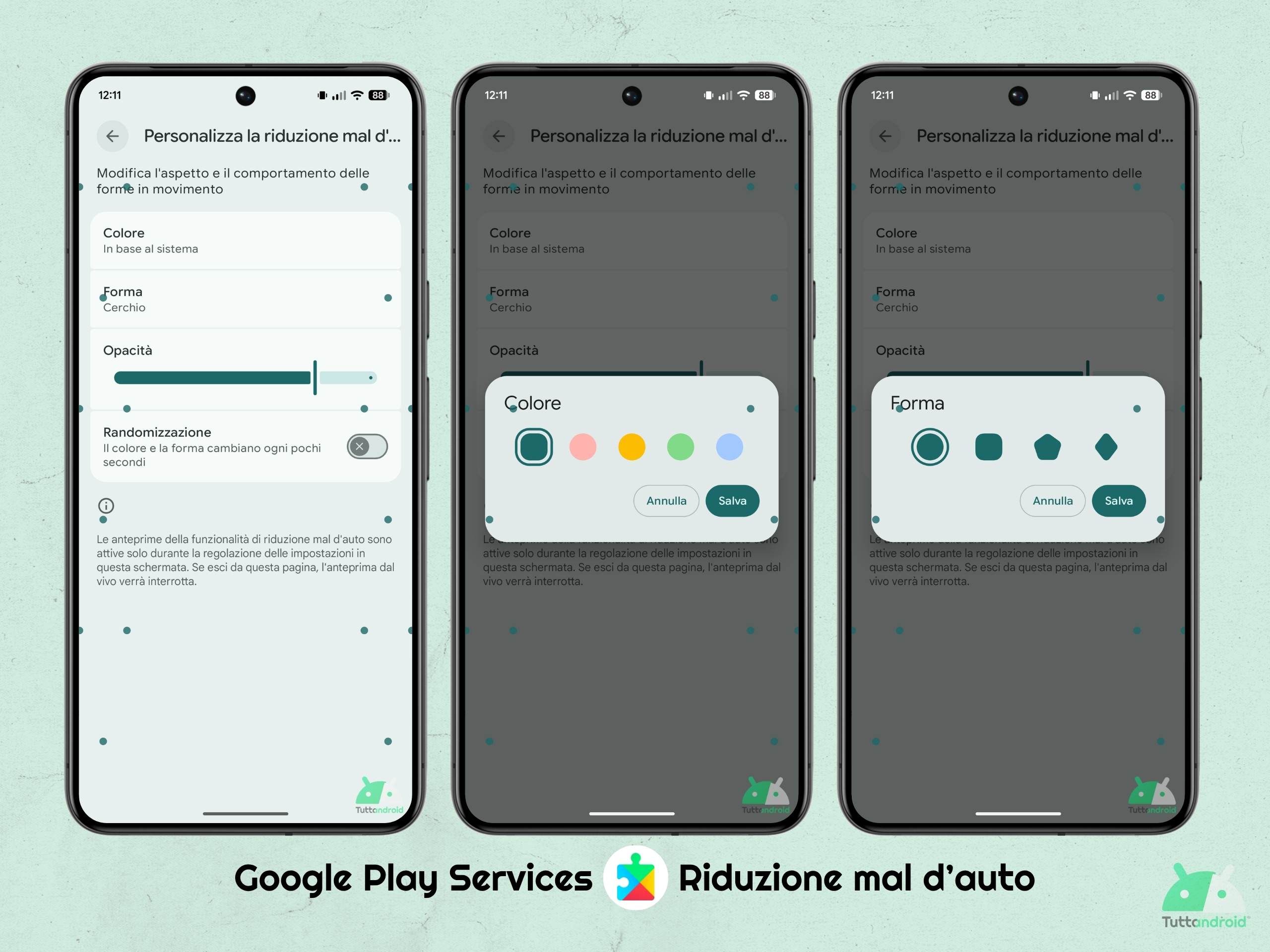 Google Play Services - Riduzione mal d'auto