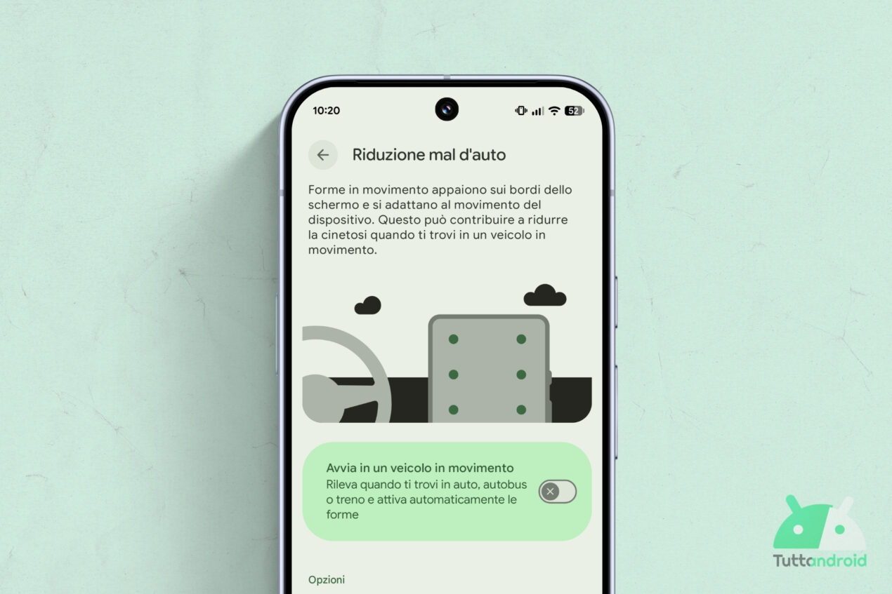 L’ultima versione dei Google Play Services amplia la disponibilità di Riduzione mal d’auto