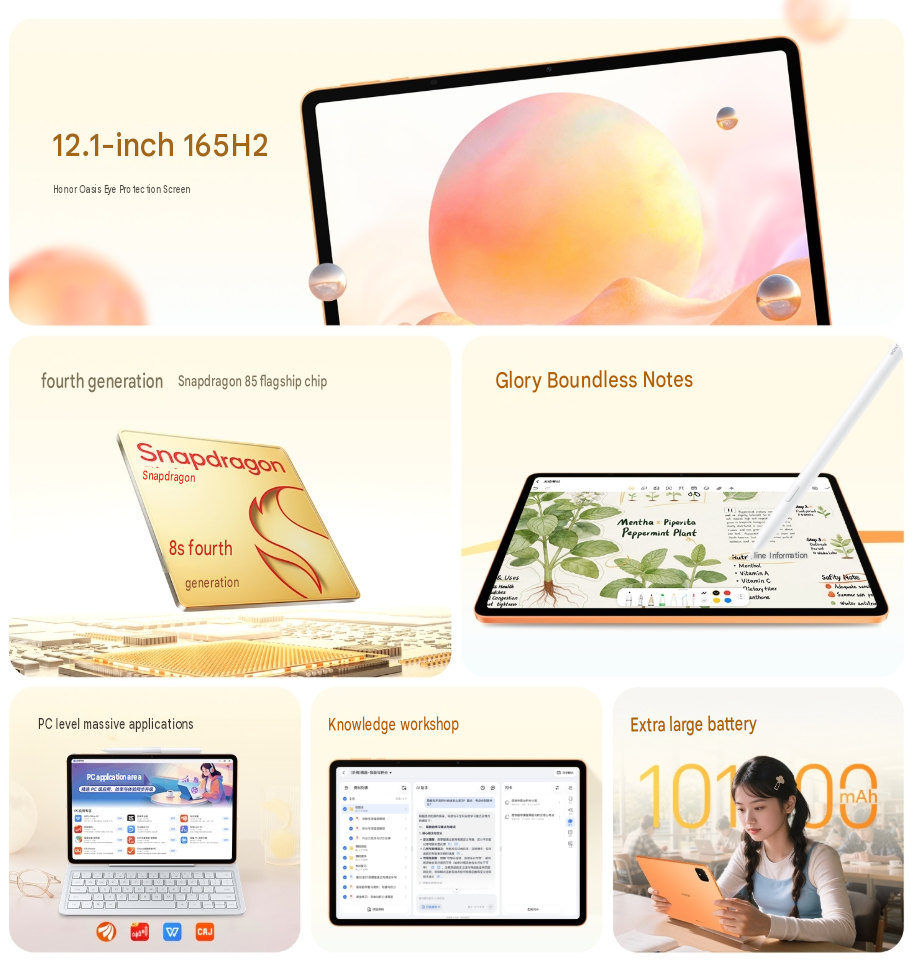 HONOR MagicPad 4 in Cina: LCD 165Hz e batteria 10.100 mAh