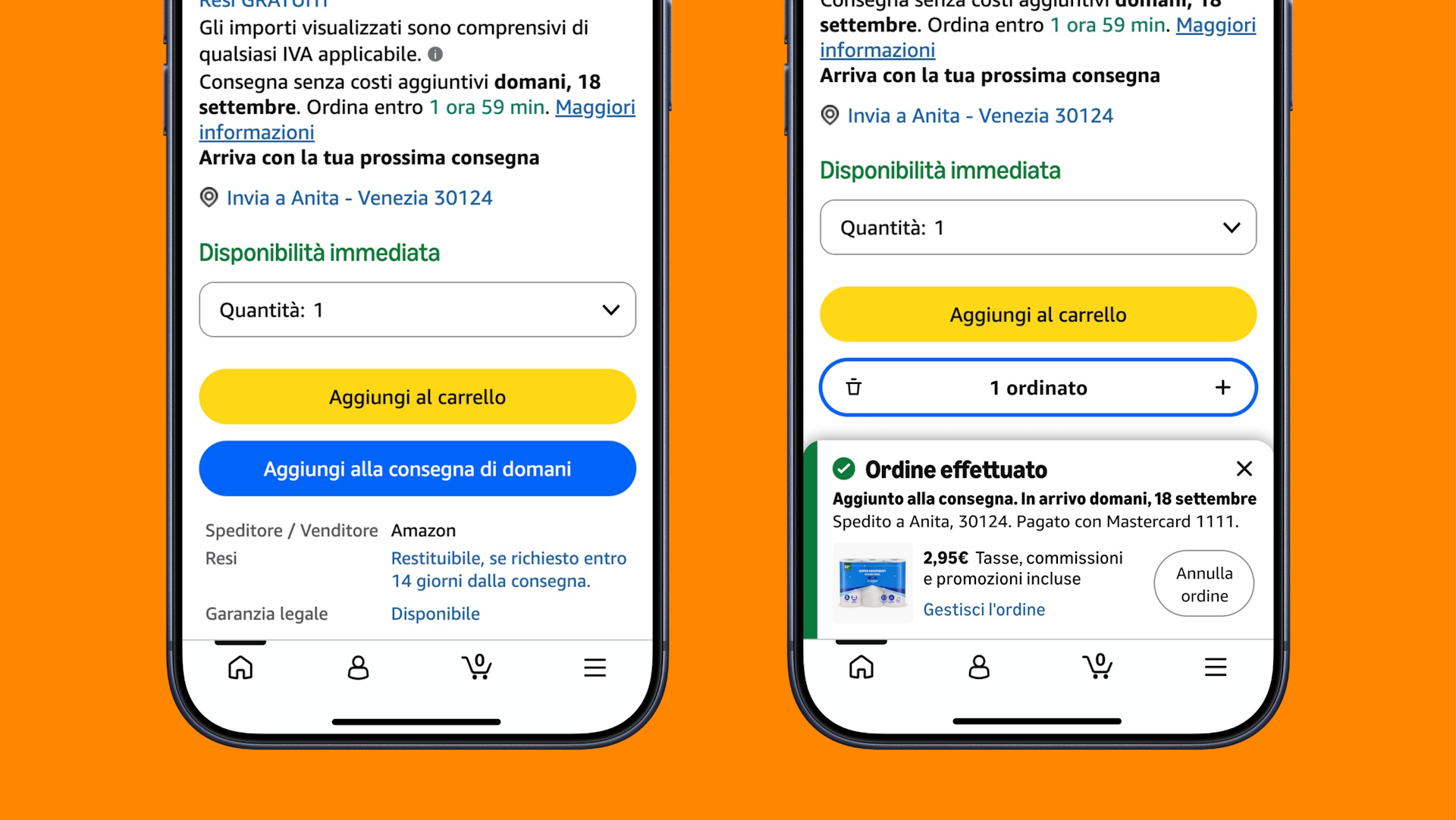 Amazon Aggiungi alla Consegna