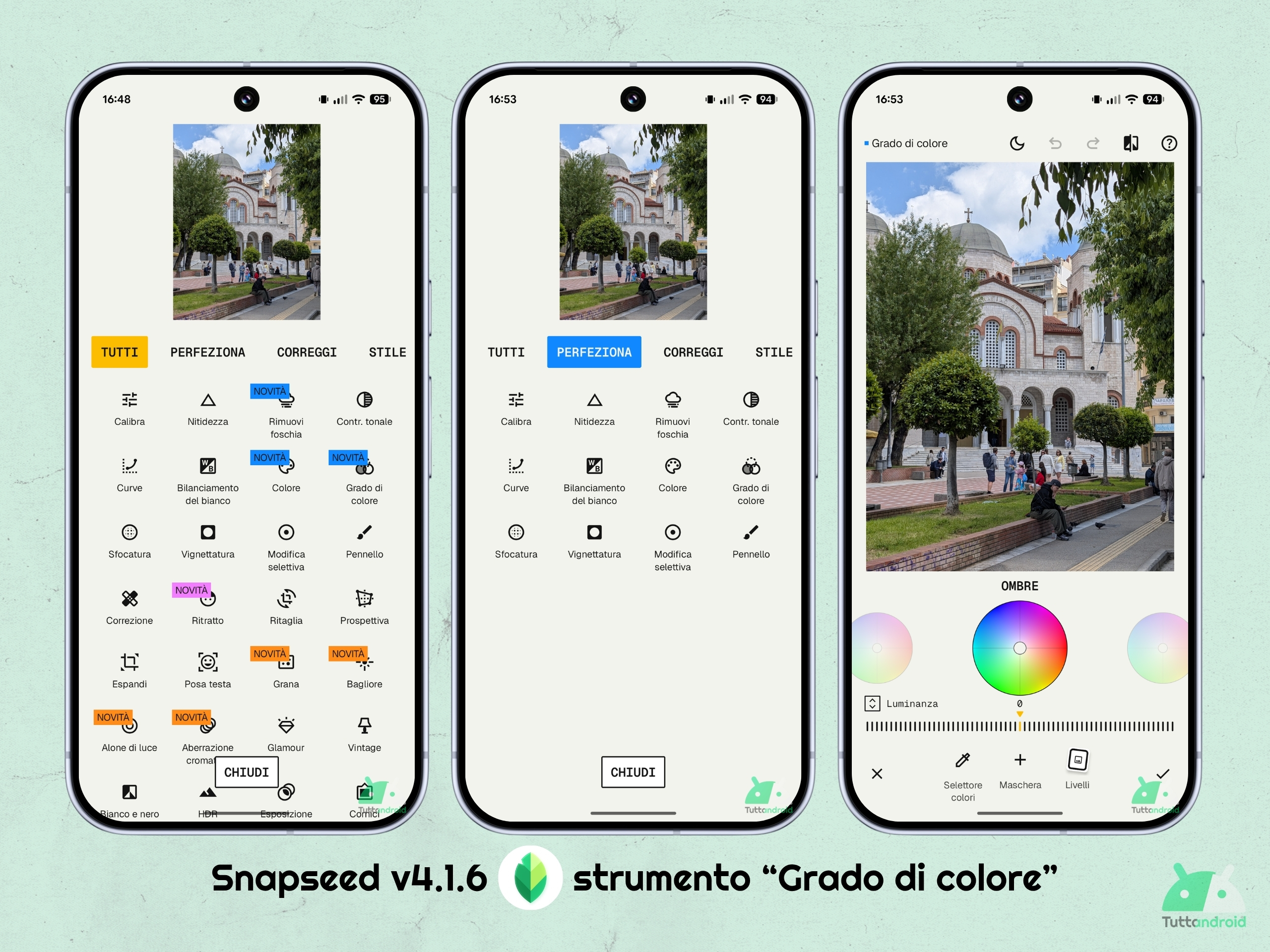 Snapseed v4.1.6 - Grado di colore