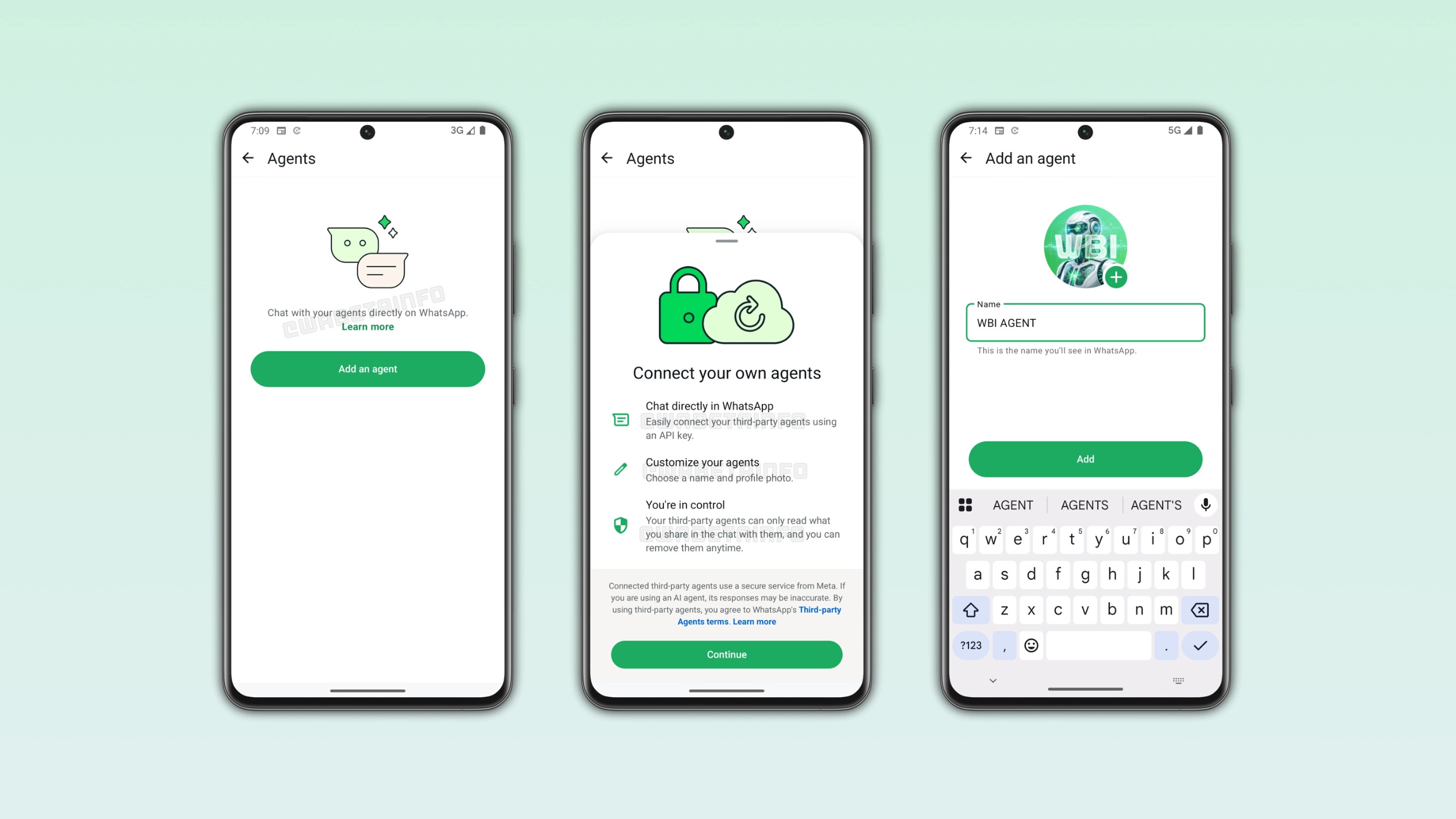 WhatsApp Beta chat agenti AI terze parti
