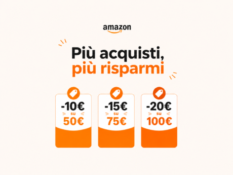 Amazon vi regala buoni da 10€, 15€ e 20€ da spendere subito, fino al 3 settembre