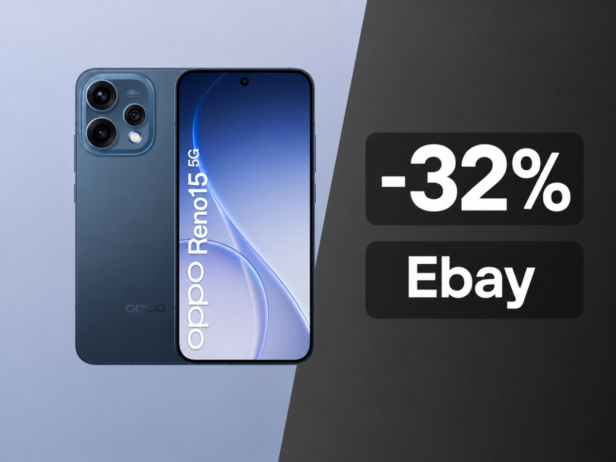 OPPO Reno 15 5G 512GB su eBay a 408,30€ invece di 599,9€