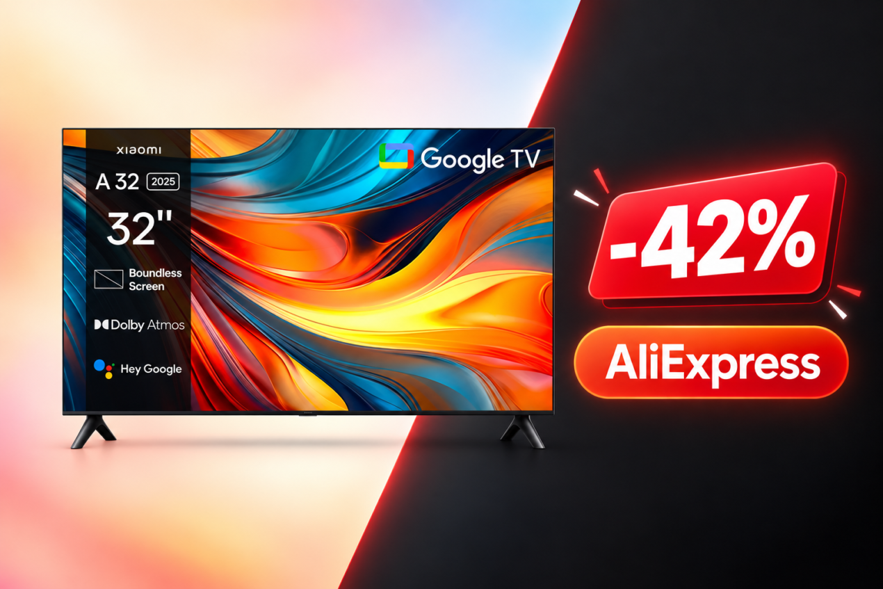 Xiaomi TV A 32 pollici scende a 104€ su AliExpress, sconto del 42%
