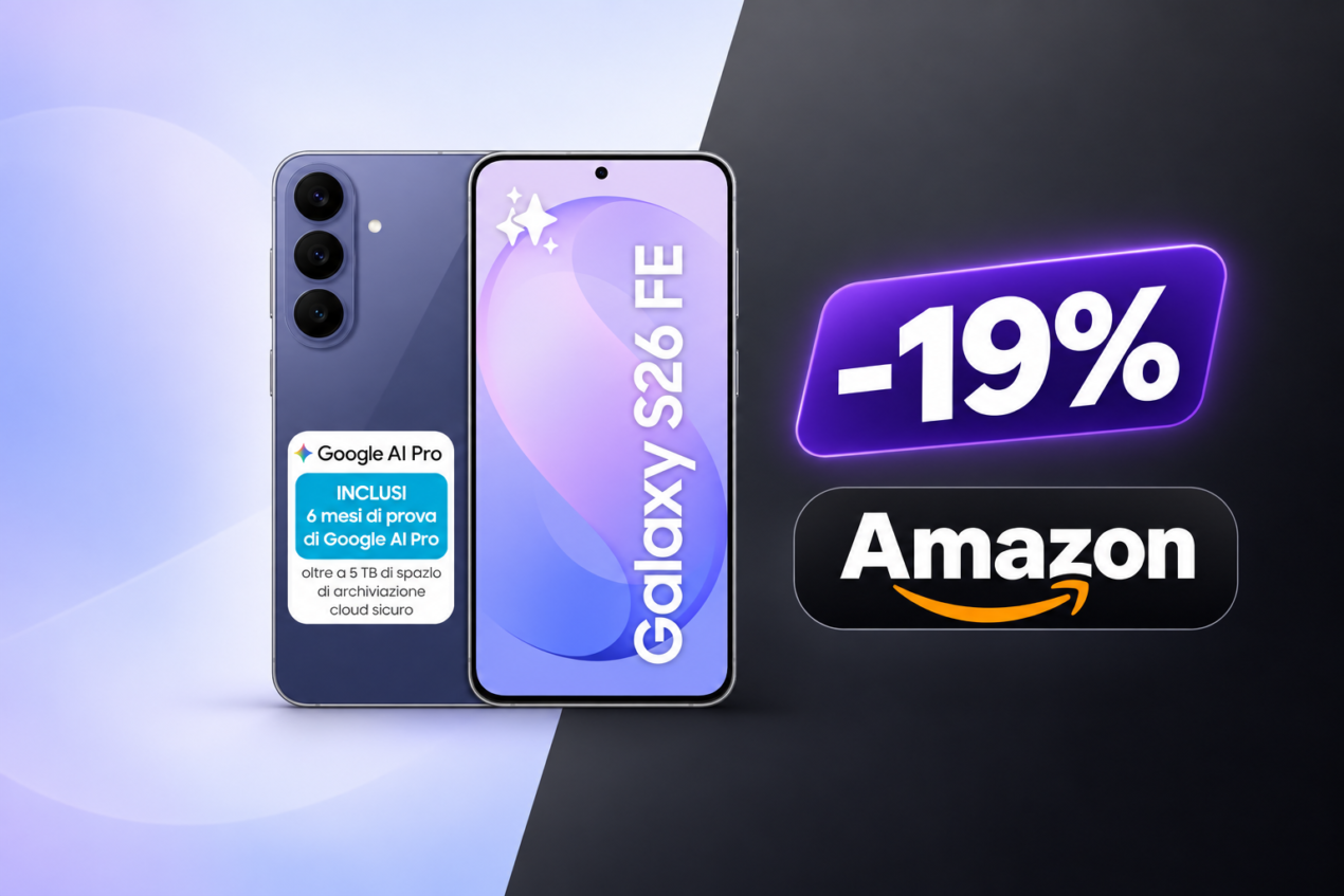 Samsung Galaxy S26 FE a 649€ su Amazon con lo sconto Prime Student