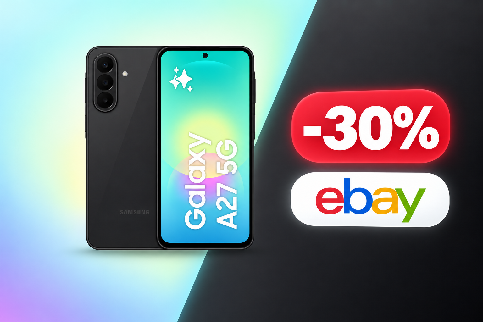 Samsung Galaxy A27 5G in offerta su Ebay a 208,99€ con il coupon SETT26