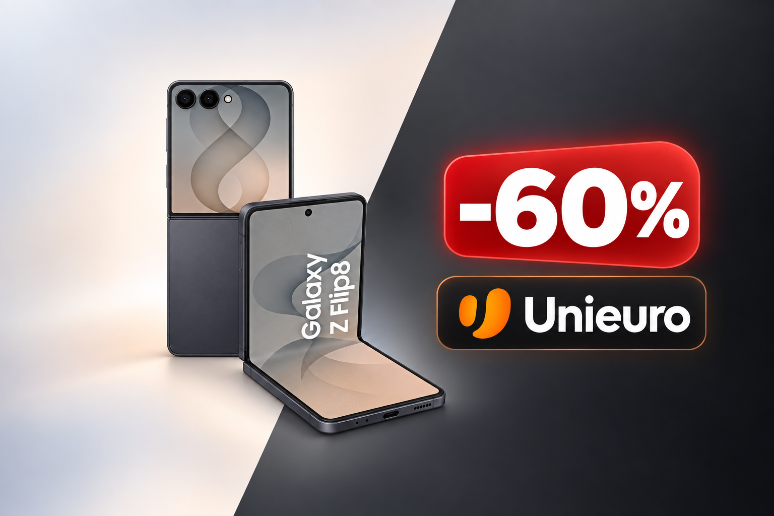 Samsung Galaxy Z Flip8 a 549€ su Unieuro: minimo storico con sconto del 60% grazie alla permuta