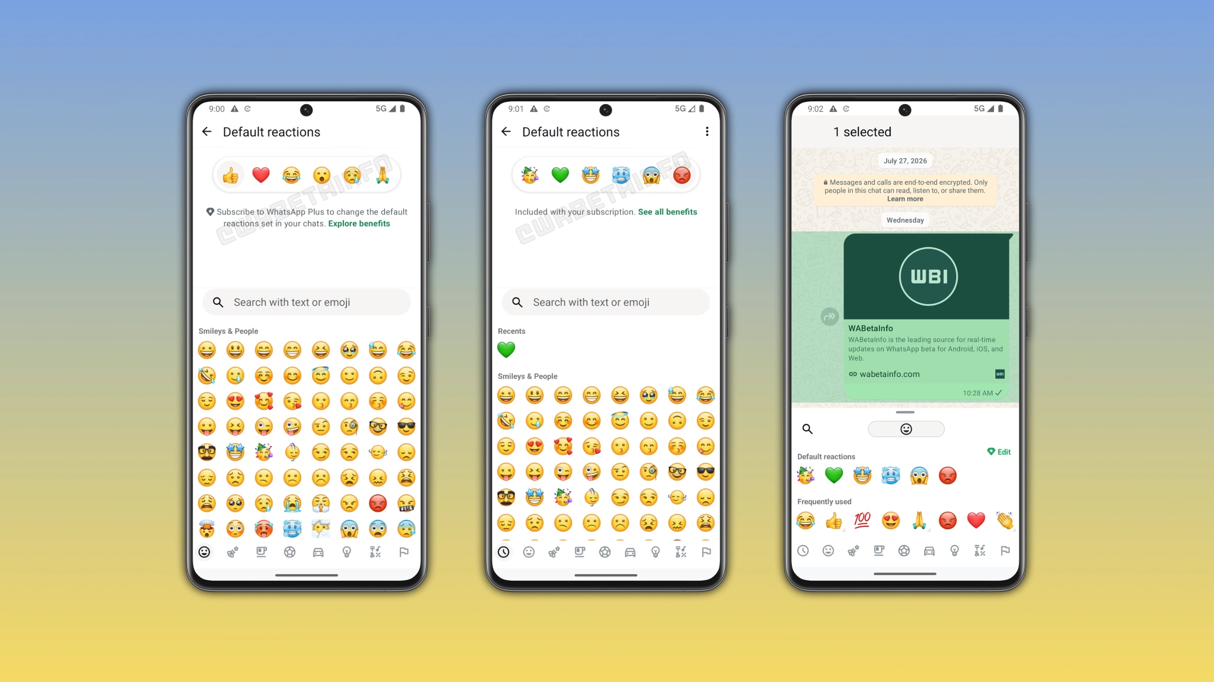 whatsapp plus reazioni personalizzate