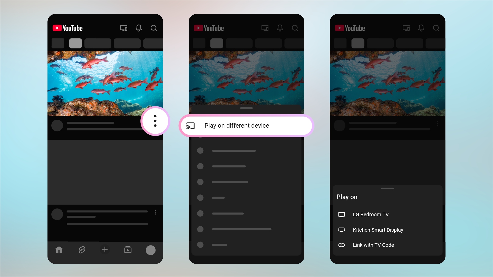youtube riproduci su dispositivo diverso