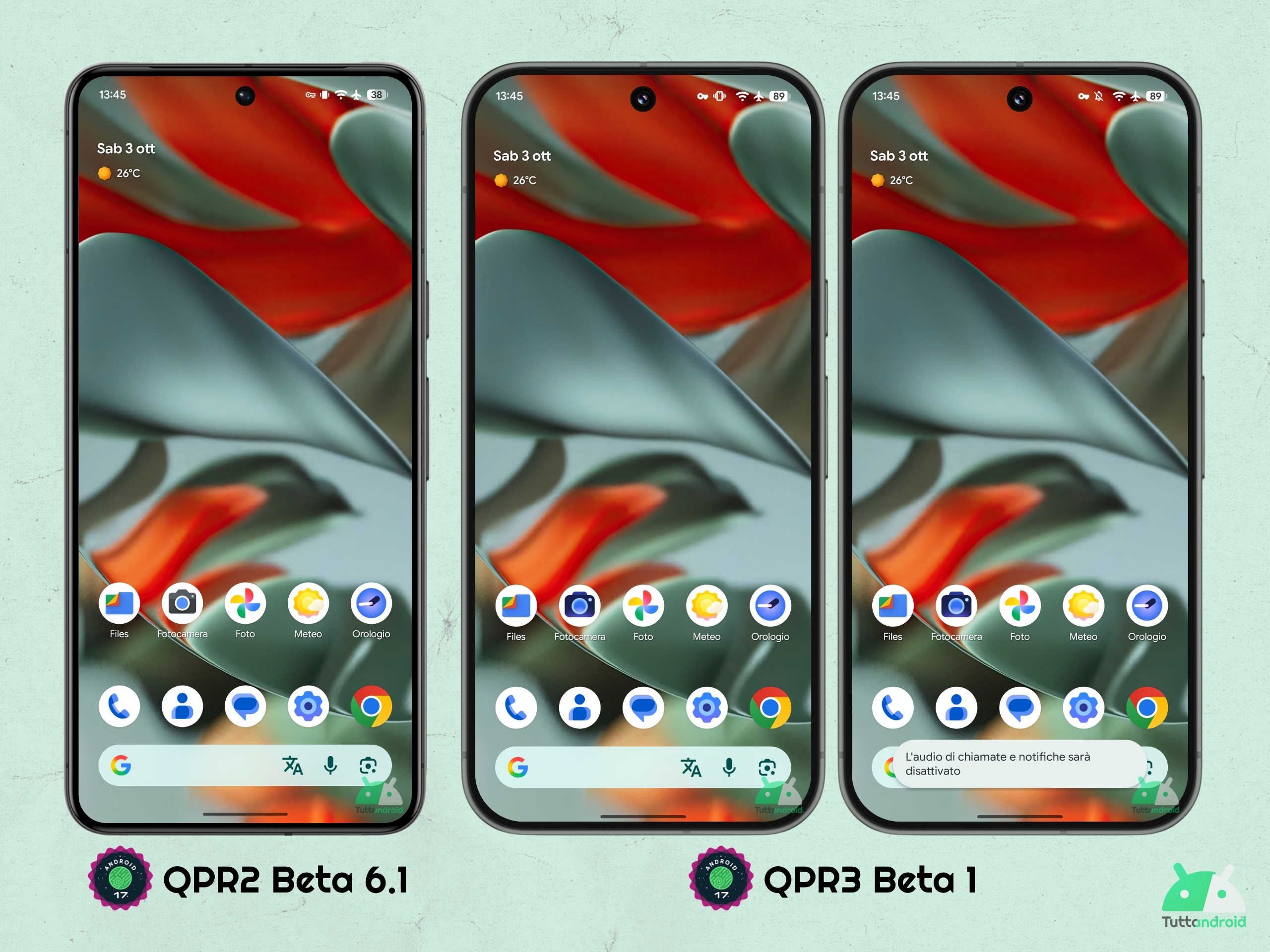 Android 17 QPR3 - Beta 1 - Modifiche icone barra di stato