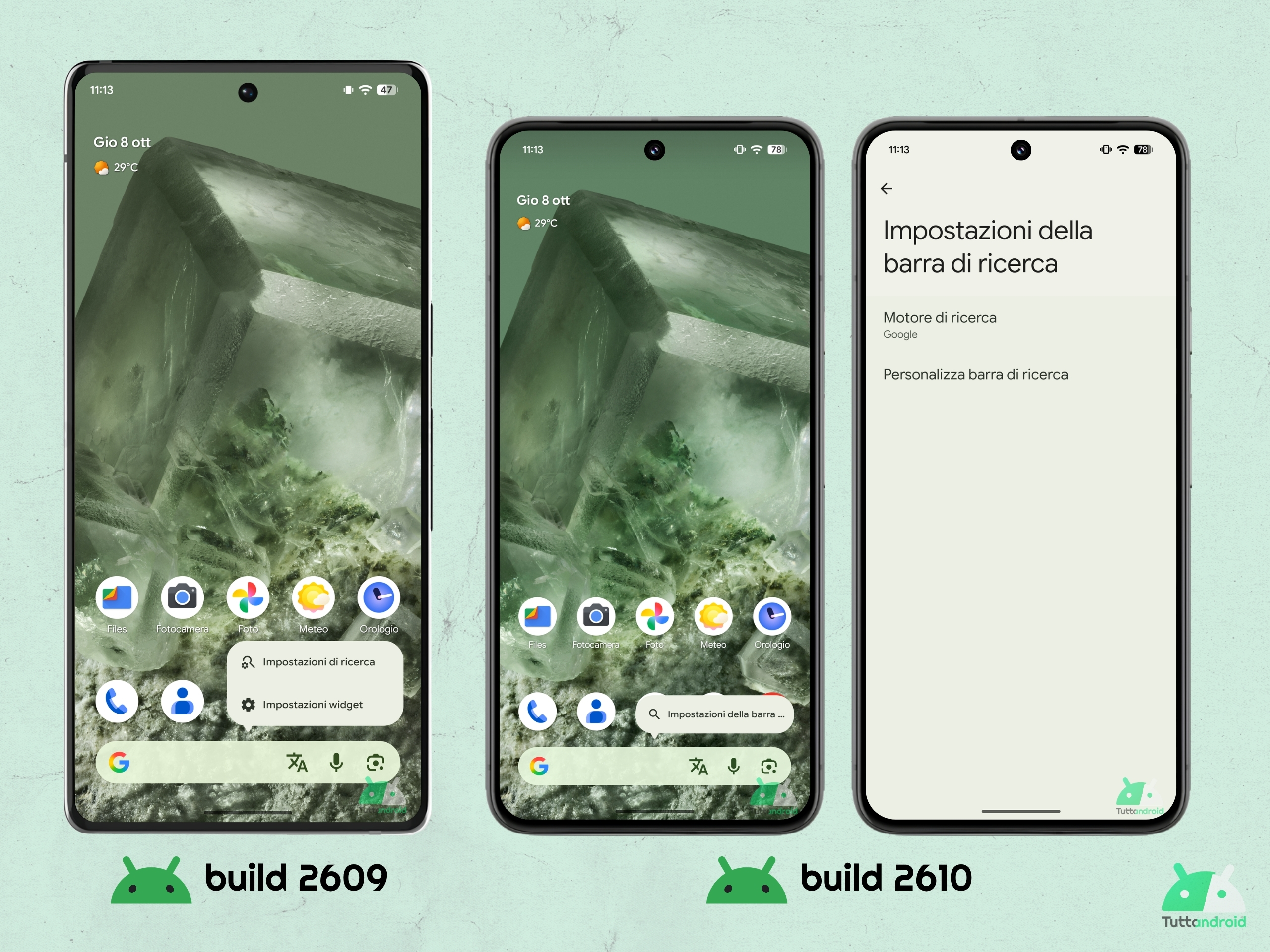 Android Canary: sui Pixel arriva la build 2610; ecco le novità