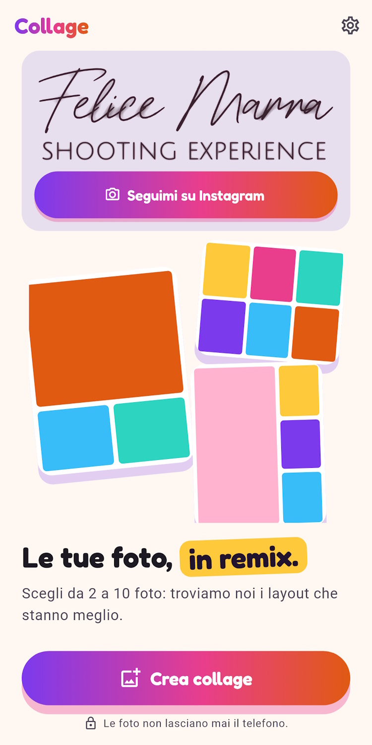 Collage foto e fotomontaggi: nuova app gratis e senza ads