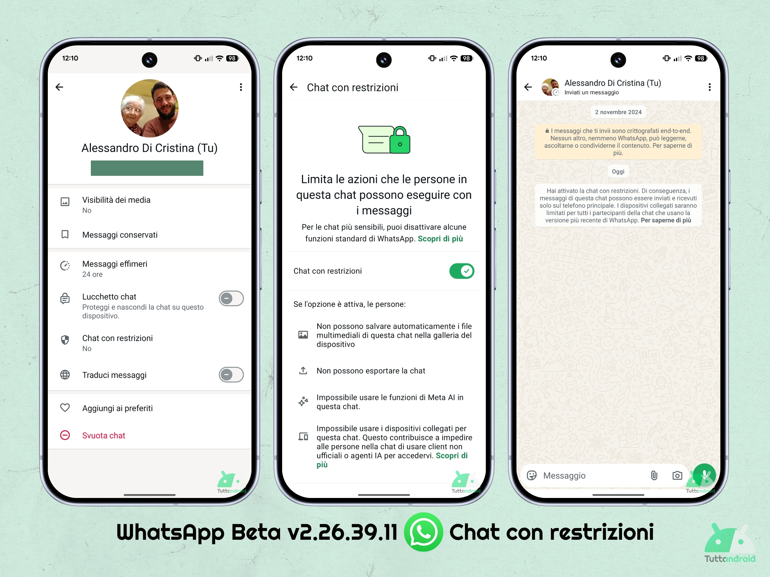 WhatsApp Beta v2.26.39.11 - Chat con restrizioni