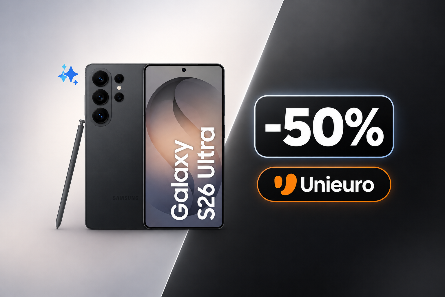 Samsung Galaxy S26 Ultra a 744€ su Unieuro invece di 1.499€: scopri come con la ExtraValutazione
