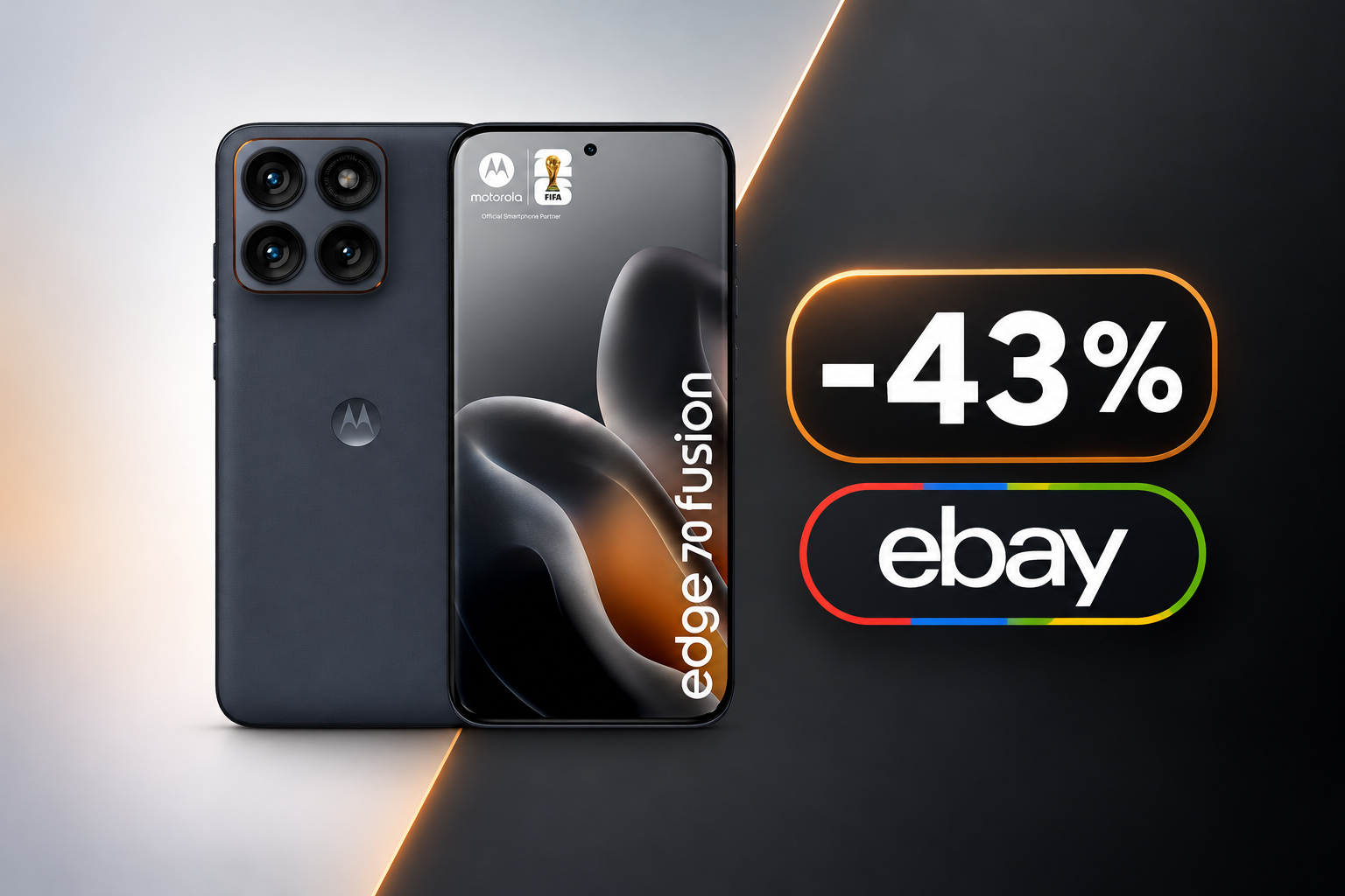 Motorola Edge 70 Fusion a 269€ su eBay, sconto del 43% sul prezzo di listino