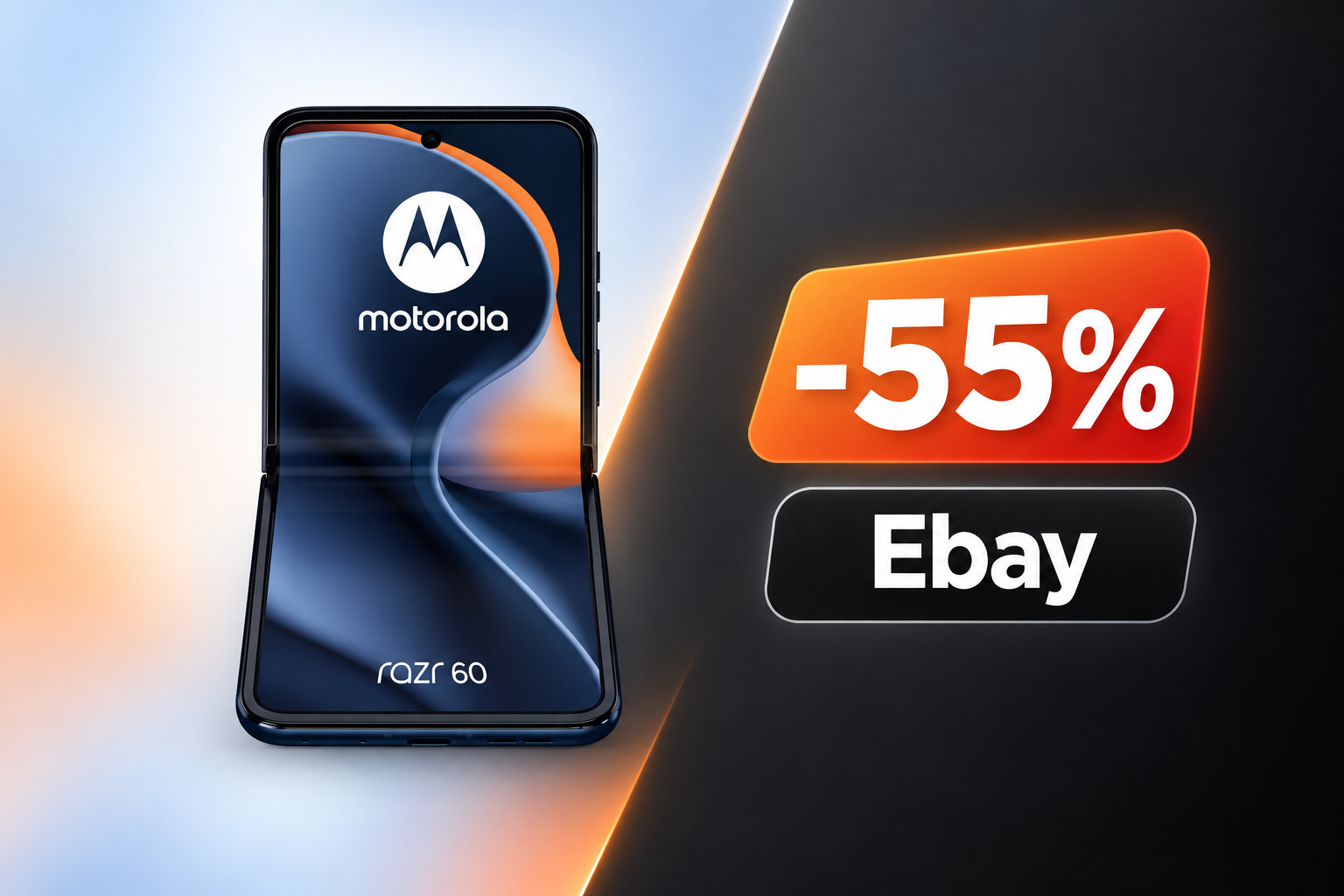 Motorola Razr 60 5G a 452,42€ su eBay, sconto del 55% sul listino da 999€