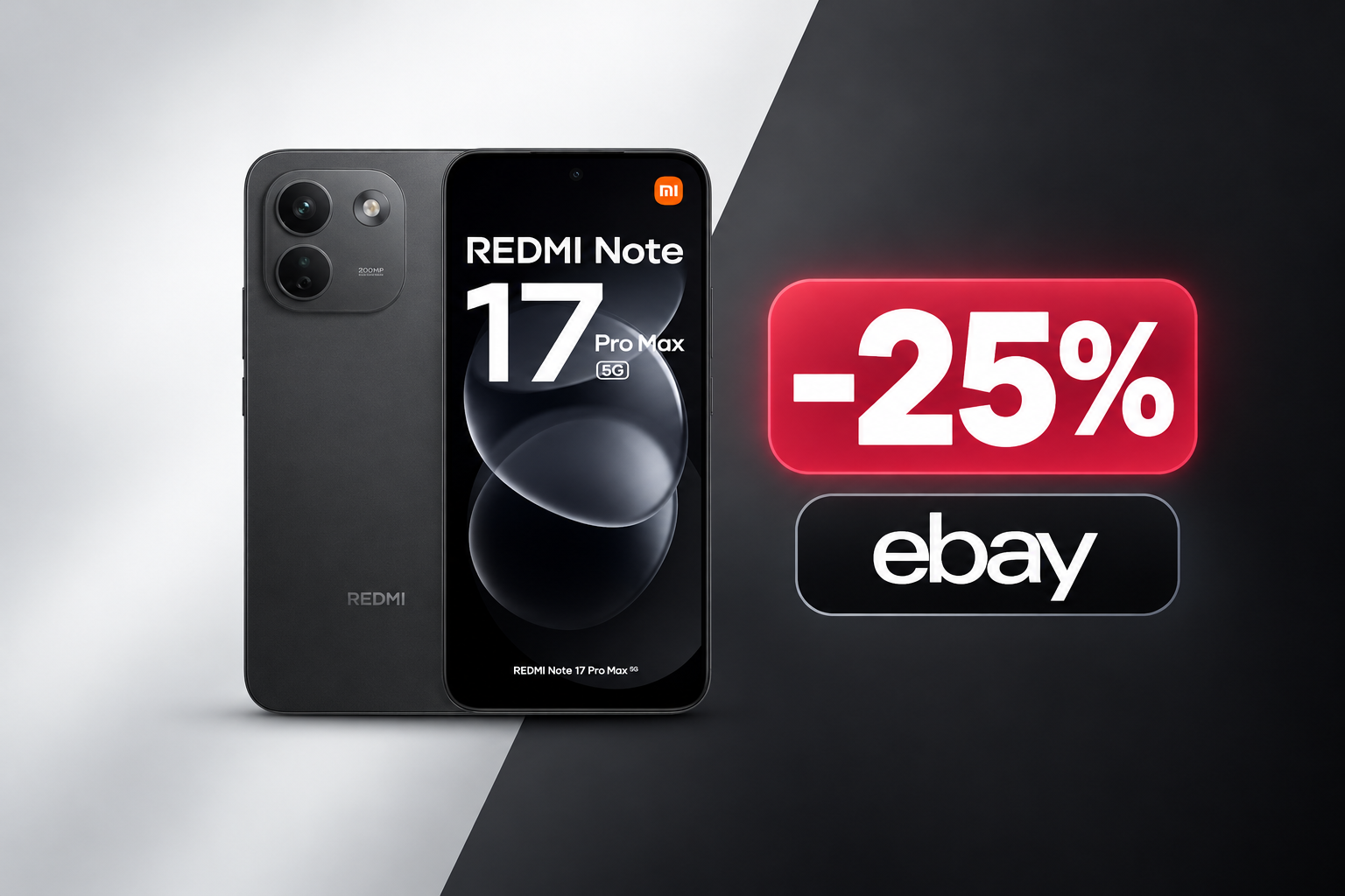 Il mostro d’autonomia Redmi Note 17 Pro Max in sconto su eBay: da 529,90€ a 395,30€ con coupon