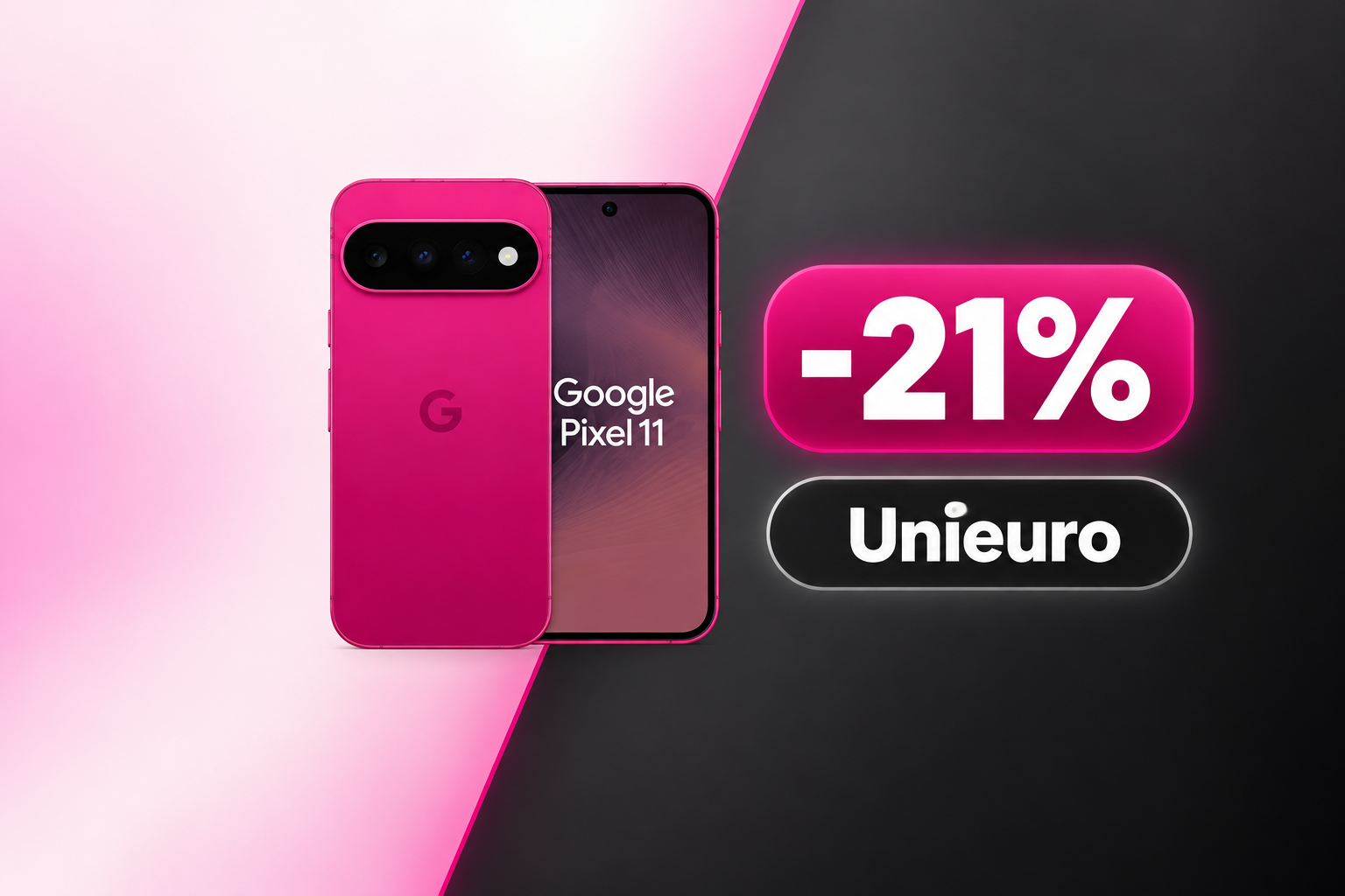 Assaggi di Black Friday: Google Pixel 11 scende a 794,19€ su Unieuro con il NO IVA
